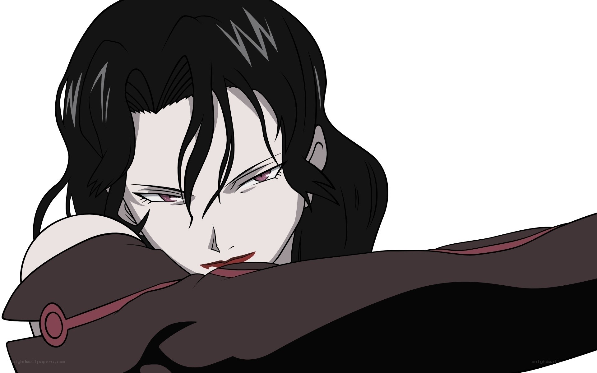 anime character with dark hair