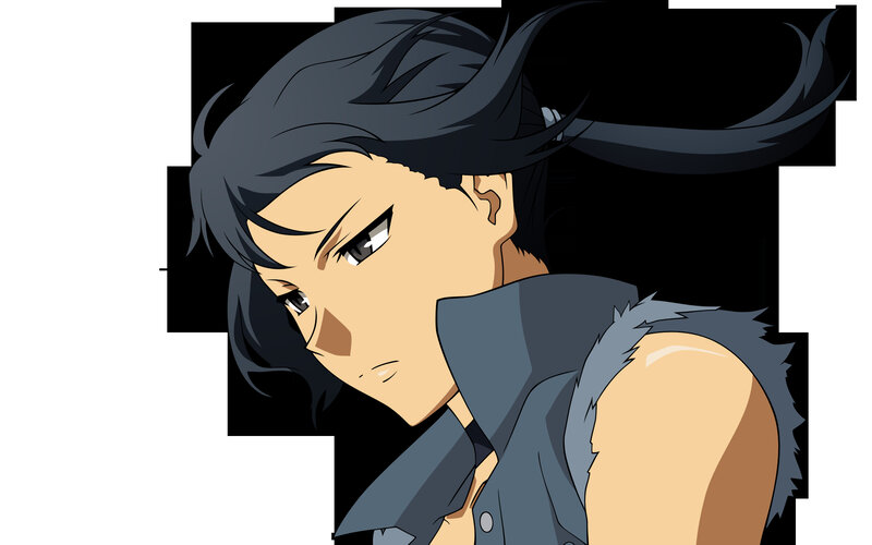 anime character with dark hair