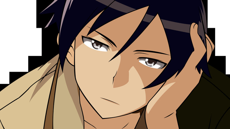 anime character with dark hair