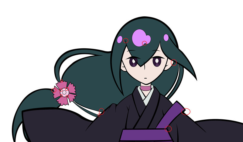anime character with dark hair