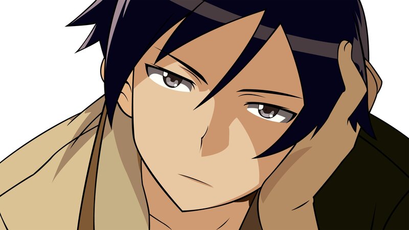 anime character with dark hair