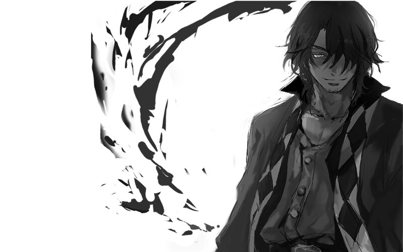 anime character with dark hair