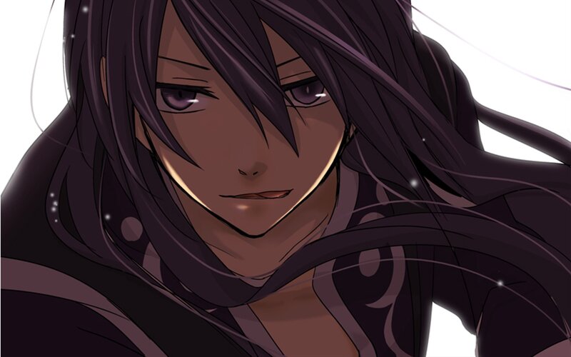 anime character with dark hair