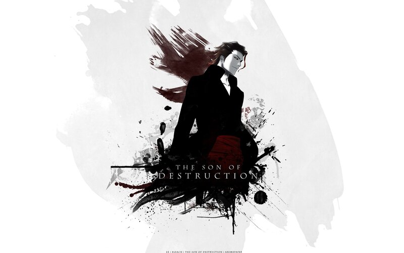 Anime Character with Dark Hair — Black, Dramatic, Digital Art, Black Coat, Red Sash
