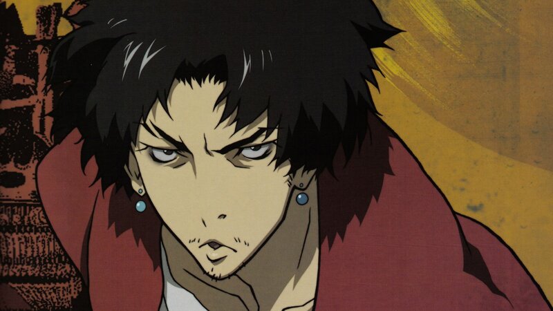 Anime Character with Dark Hair — Black, Intense