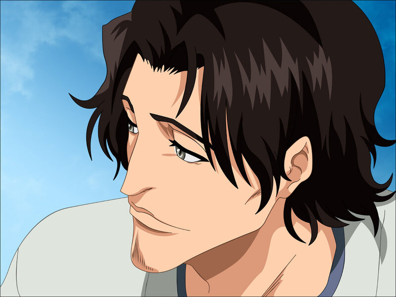 Anime Character with Dark Hair — Blue, Calm