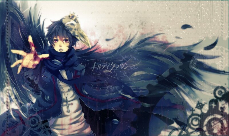 Anime Character with Dark Hair — Blue, Dramatic, Intense