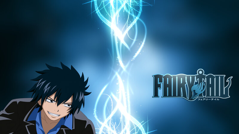 Anime Character with Dark Hair — Blue, Dramatic, Lightning
