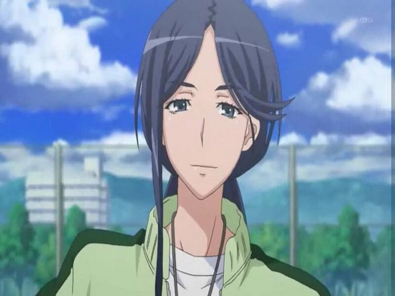 Anime Character with Dark Hair — Blue