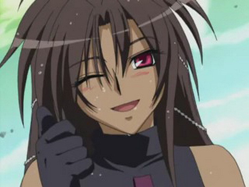 Anime Character with Dark Hair — Brown, Calm