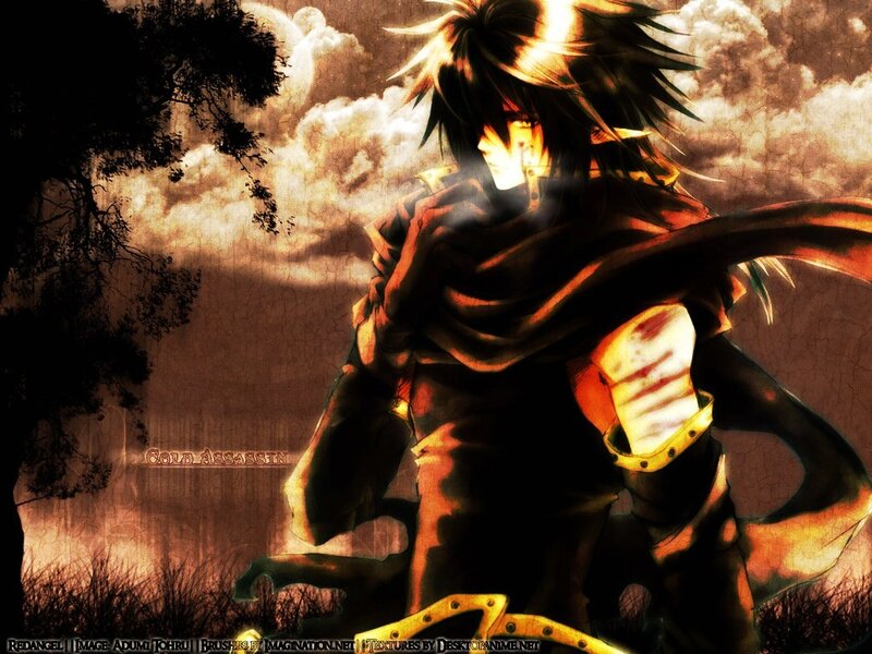 Anime Character with Dark Hair — Brown, Dramatic