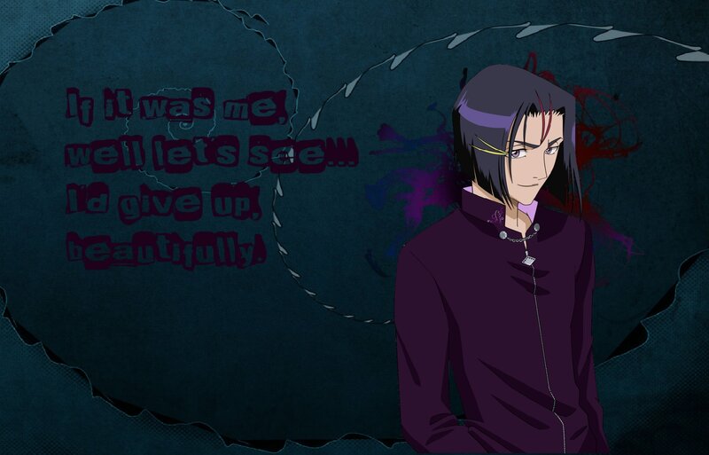 Anime Character with Dark Hair — Dark Blue