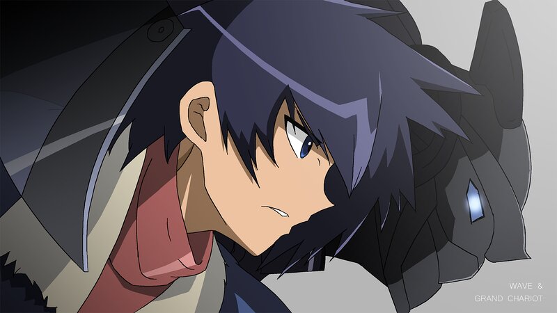 Anime Character with Dark Hair — Gray, Dramatic, Mechanical Creature