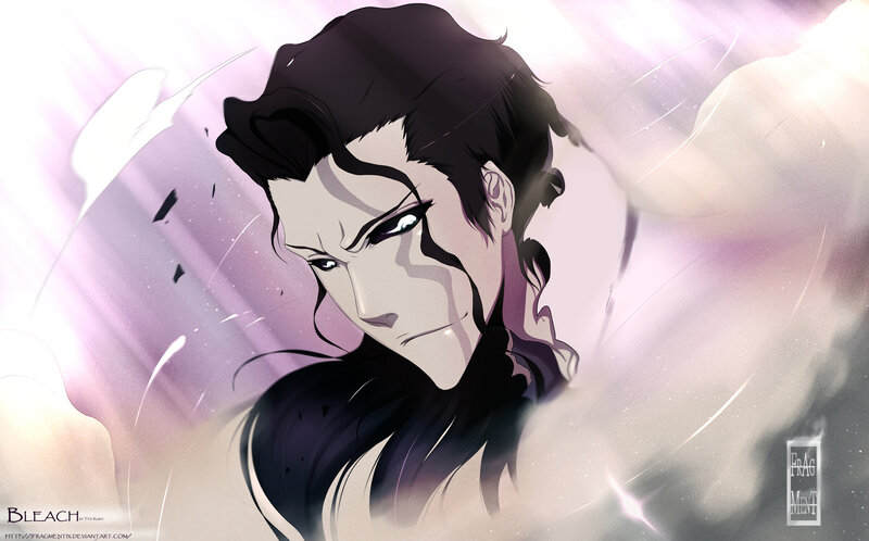 Anime Character with Dark Hair — Purple, Dramatic, Digital Art