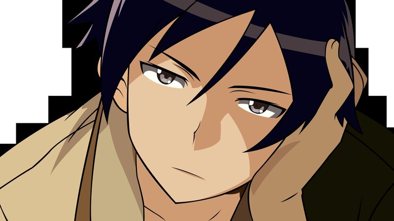 anime character with dark hair