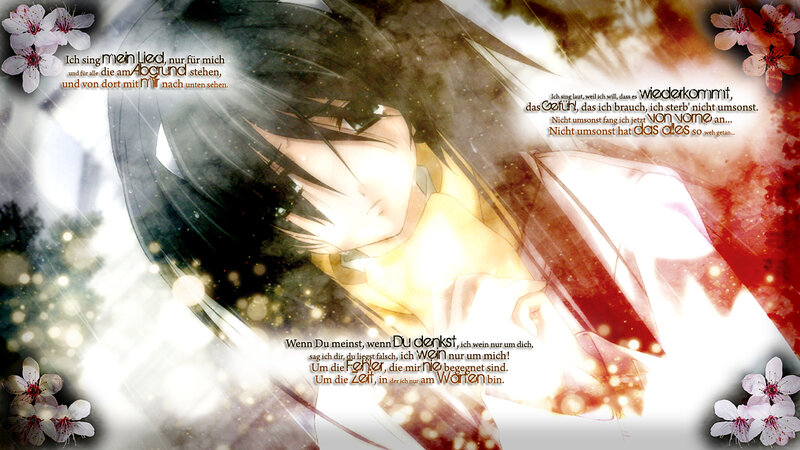 Anime Character with Dark Hair — White, Dramatic