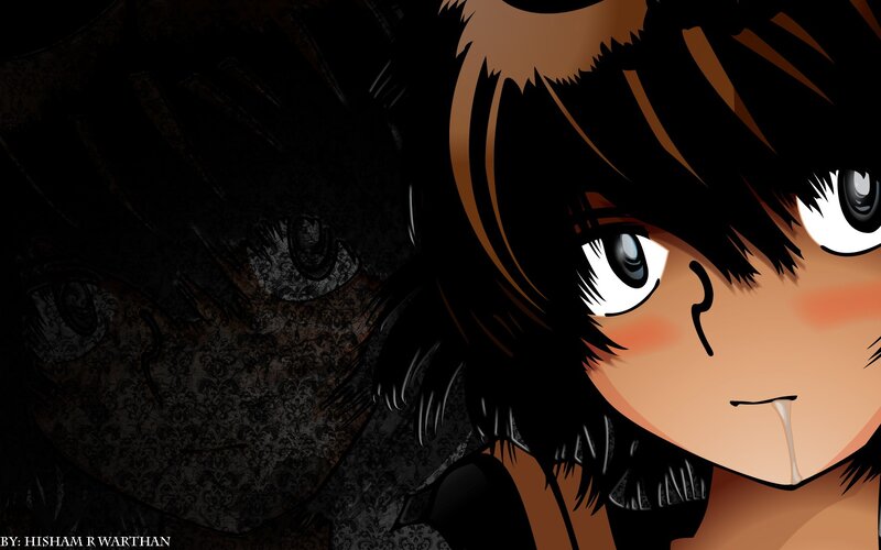 anime character with dark reflection