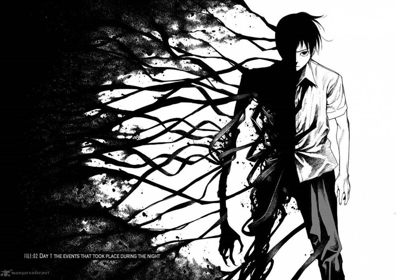 Anime Character with Dark Tendrils