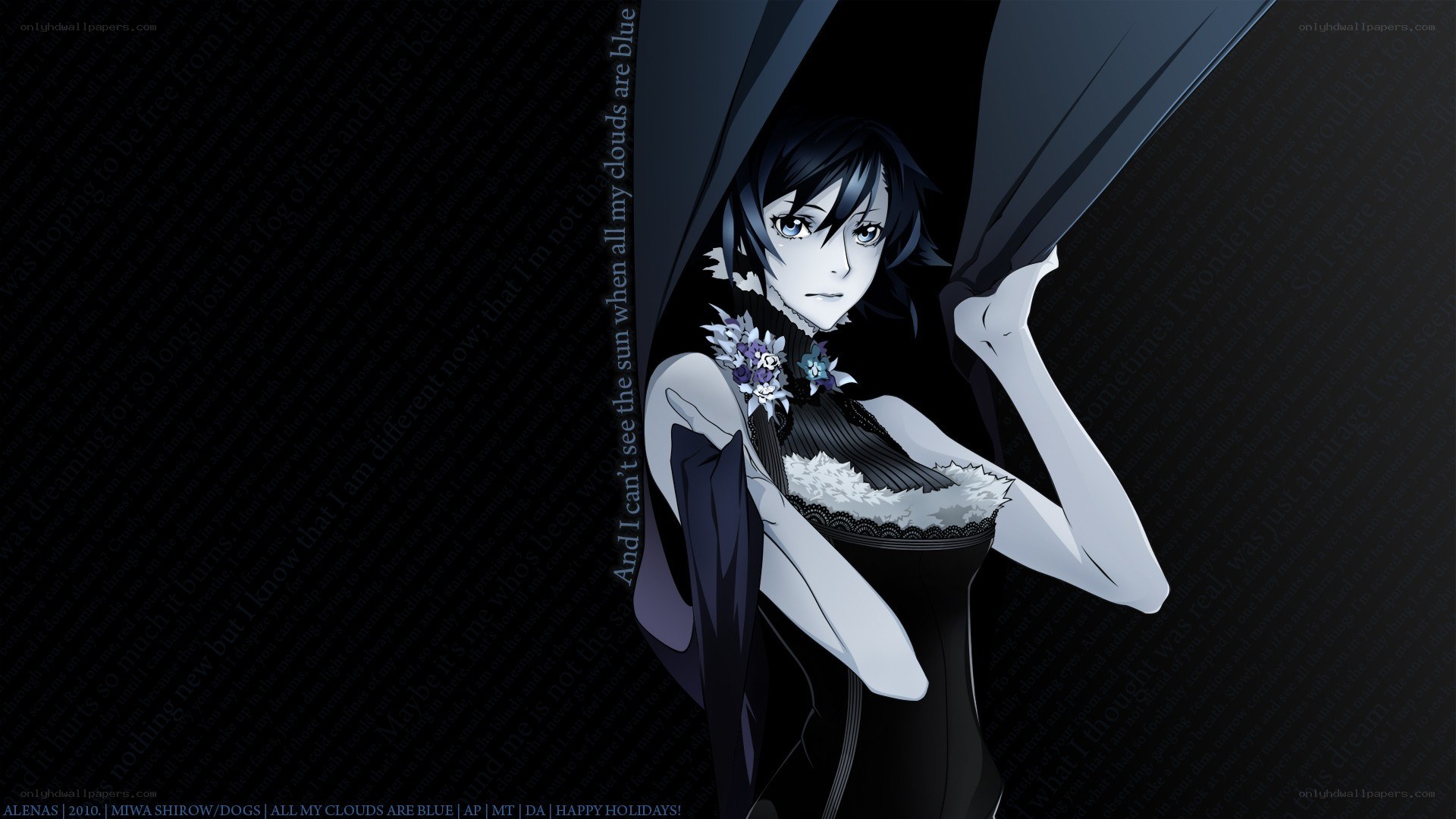 Anime character with dark theme