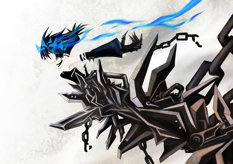 anime character with dark weapon