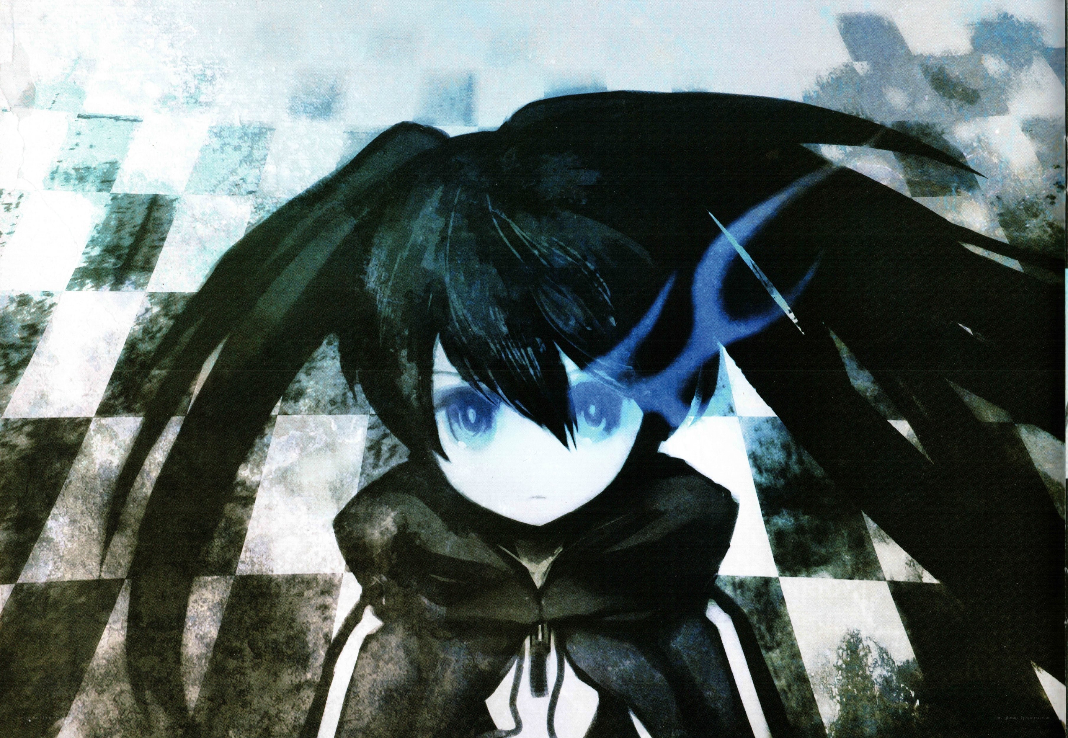 anime character with dark wings