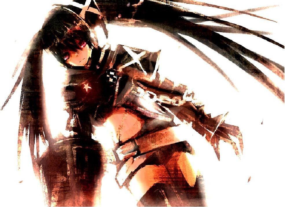 anime character with dark wings