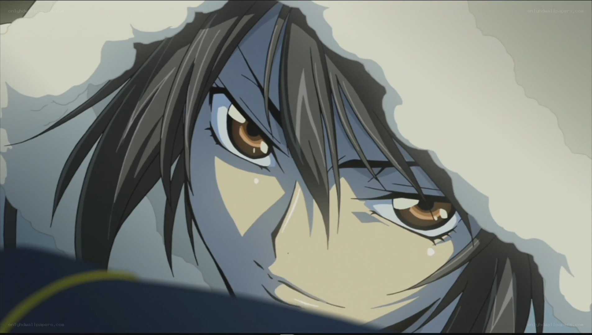 anime character with determined eyes