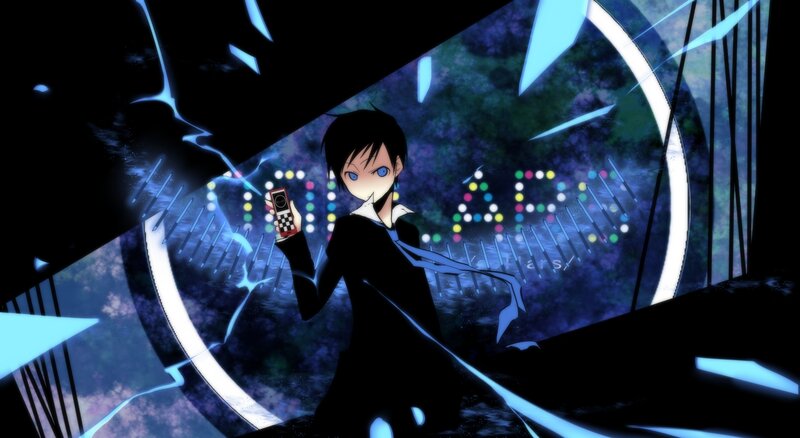anime character with device