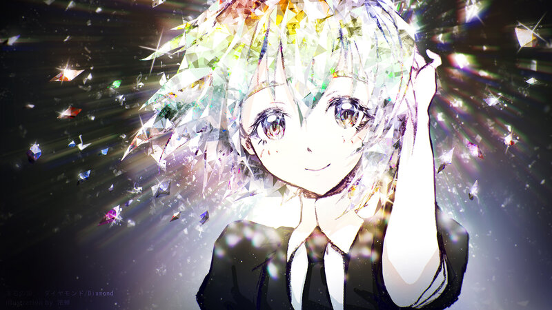 Anime Character with Diamond Shards