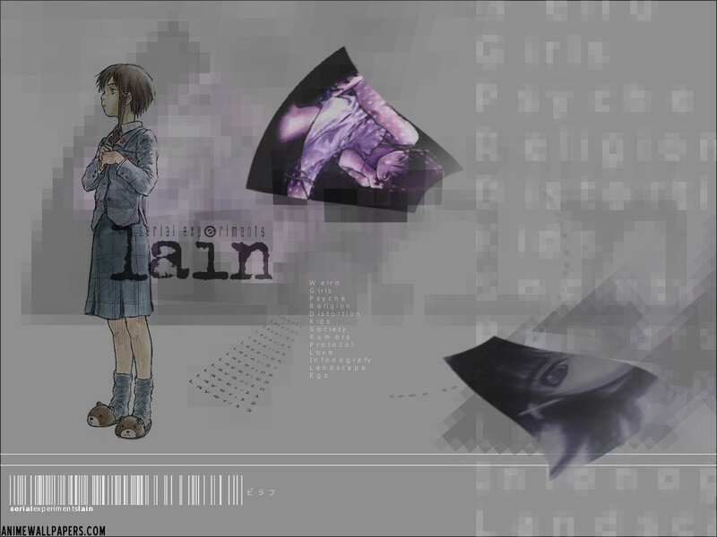Anime character with digital collage