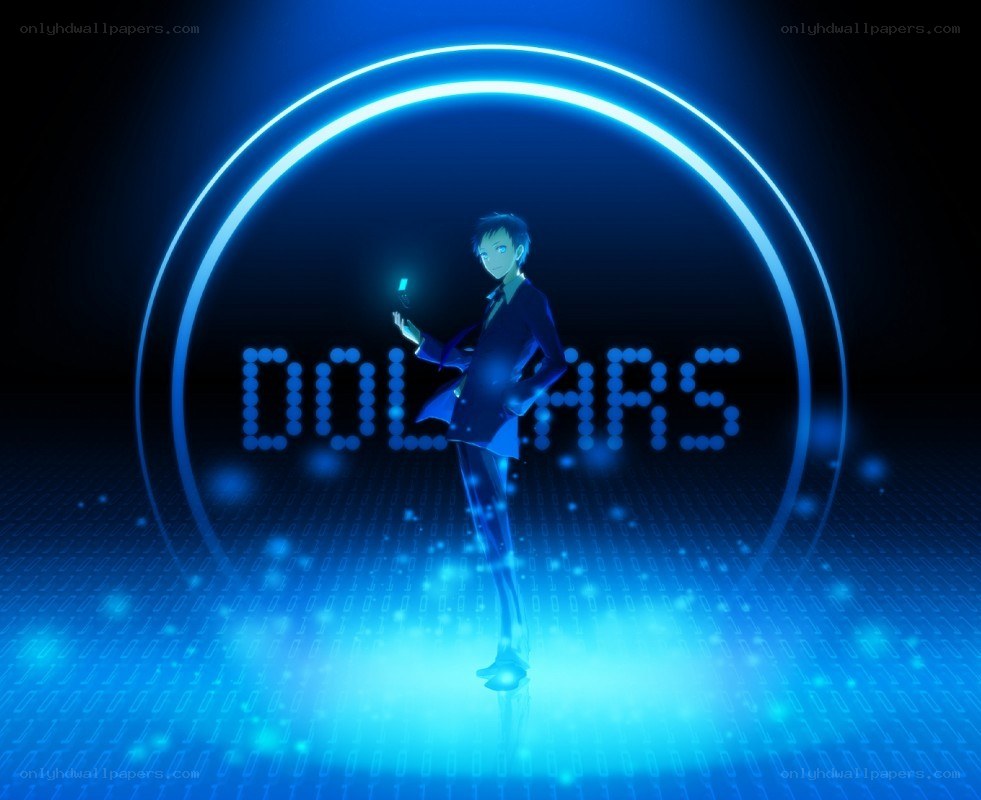 anime character with digital dollar sign
