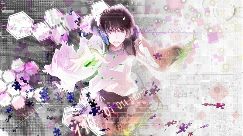 anime character with digital effects
