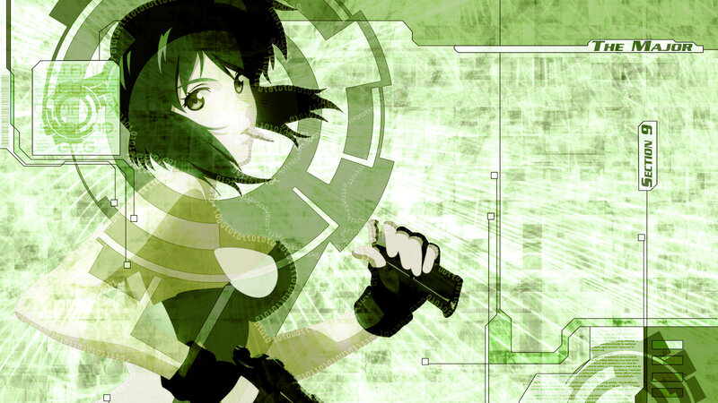 anime character with digital interface