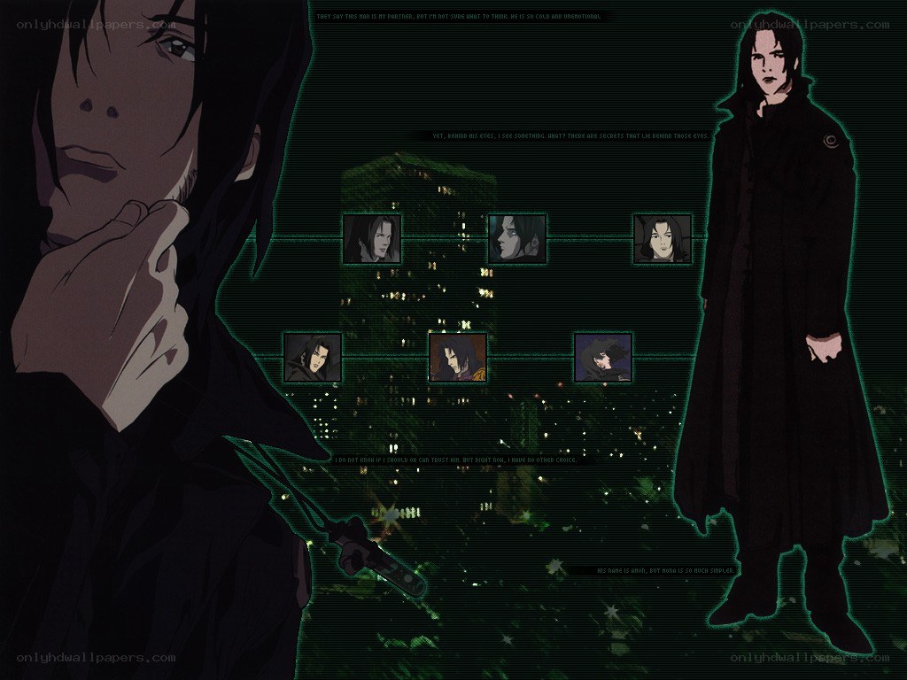 Anime character with digital interface