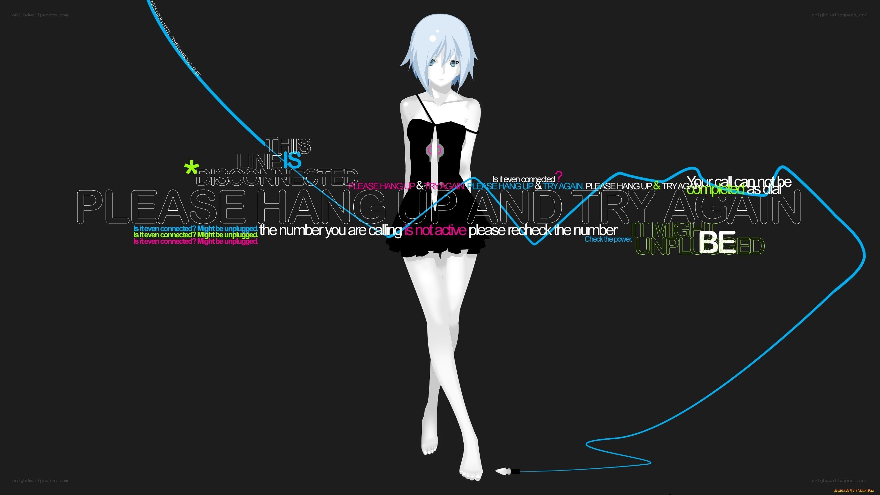 anime character with disconnection message
