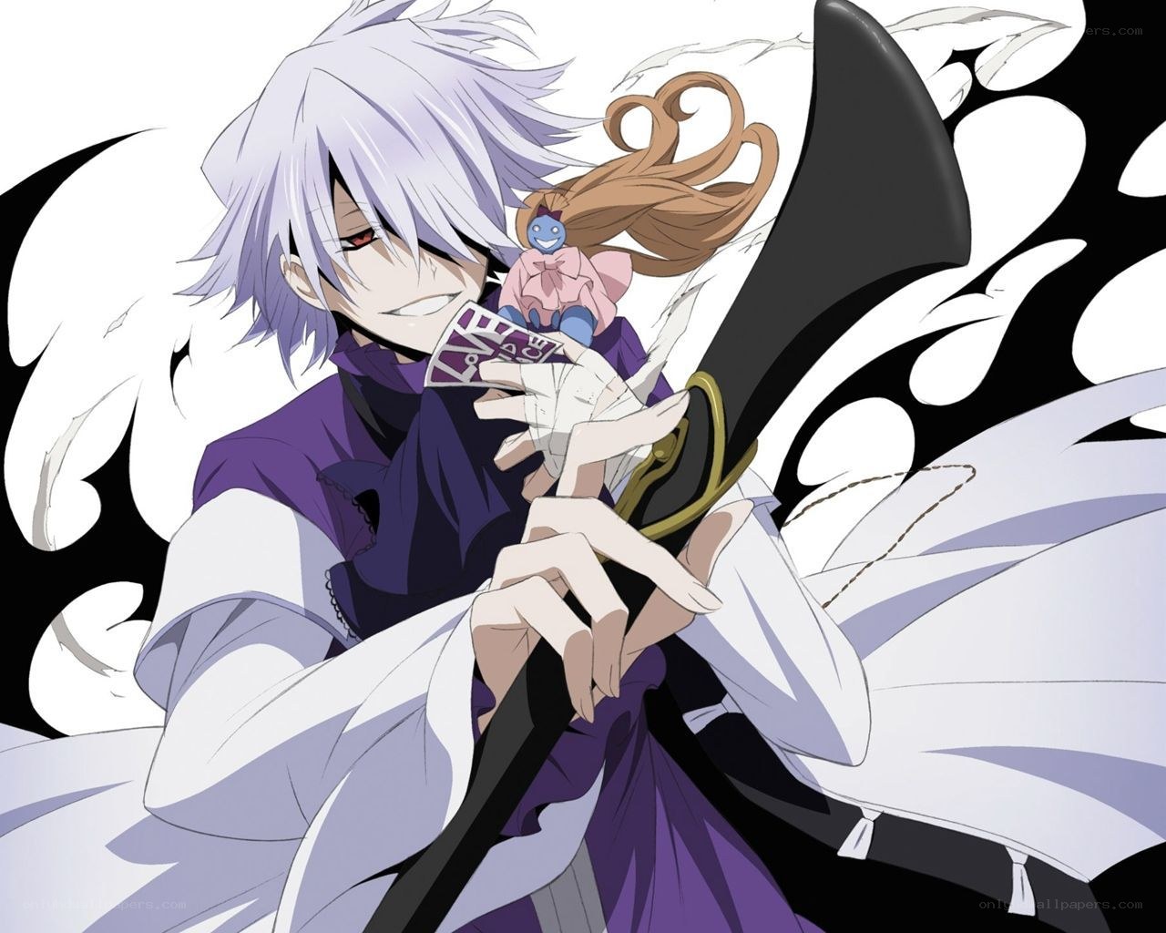 anime character with doll