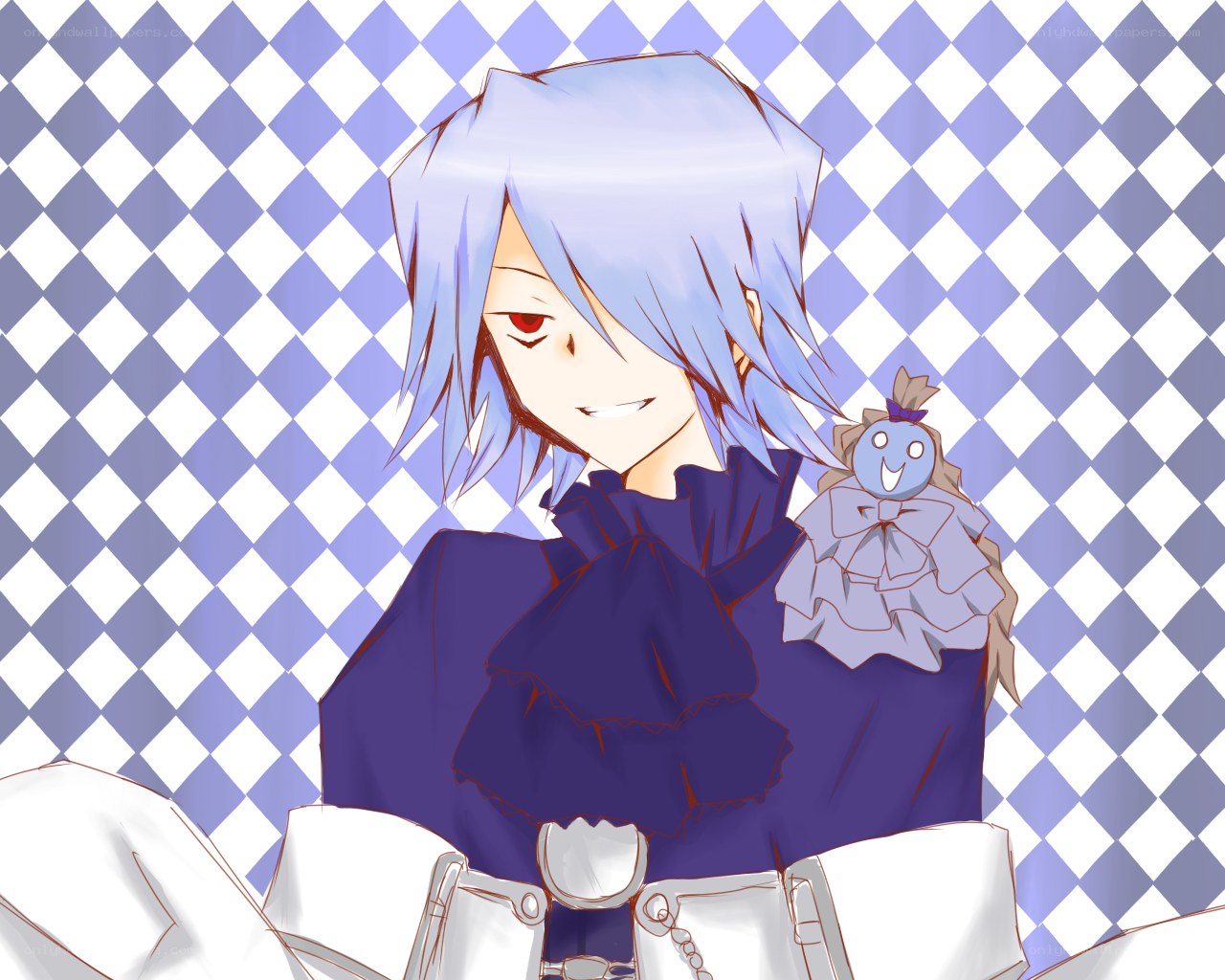 anime character with doll