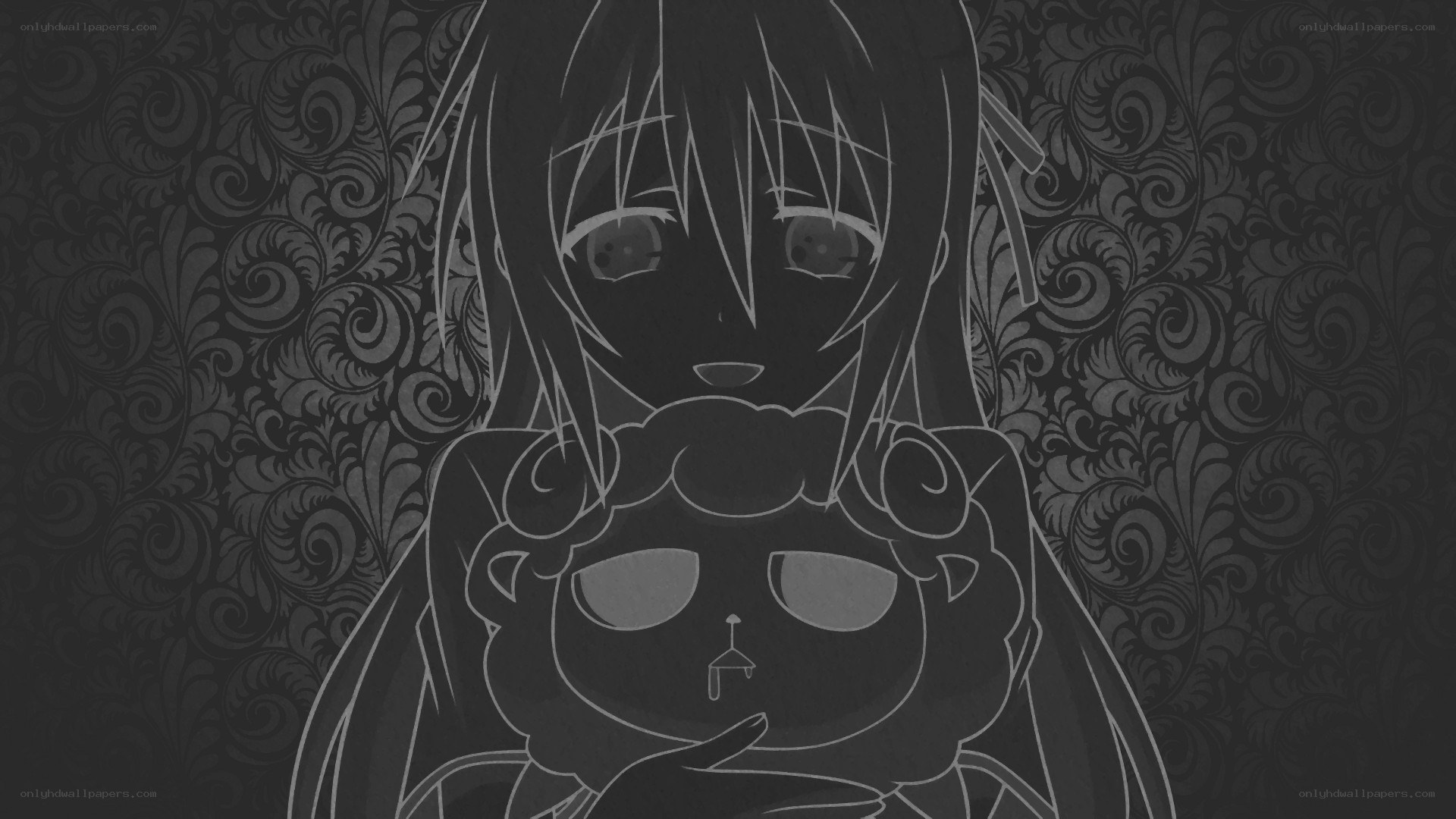 anime character with doll