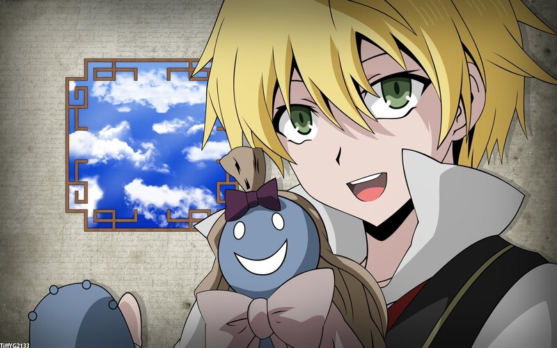 anime character with doll