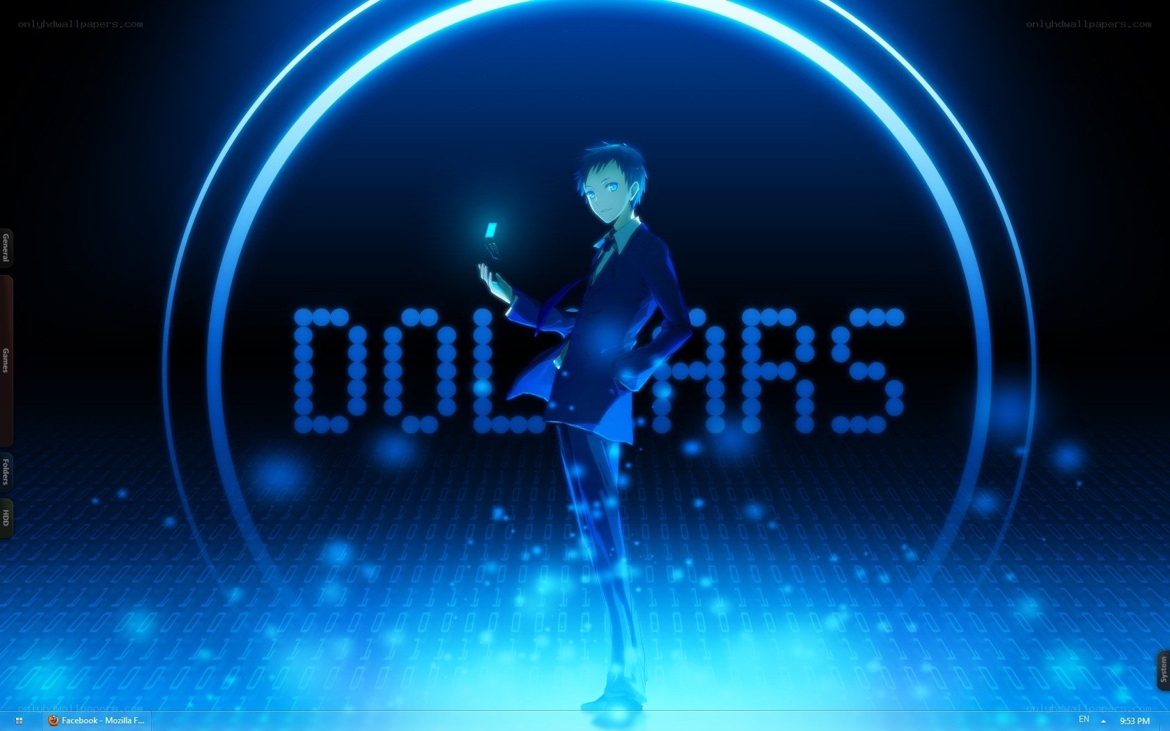 anime character with dollar sign