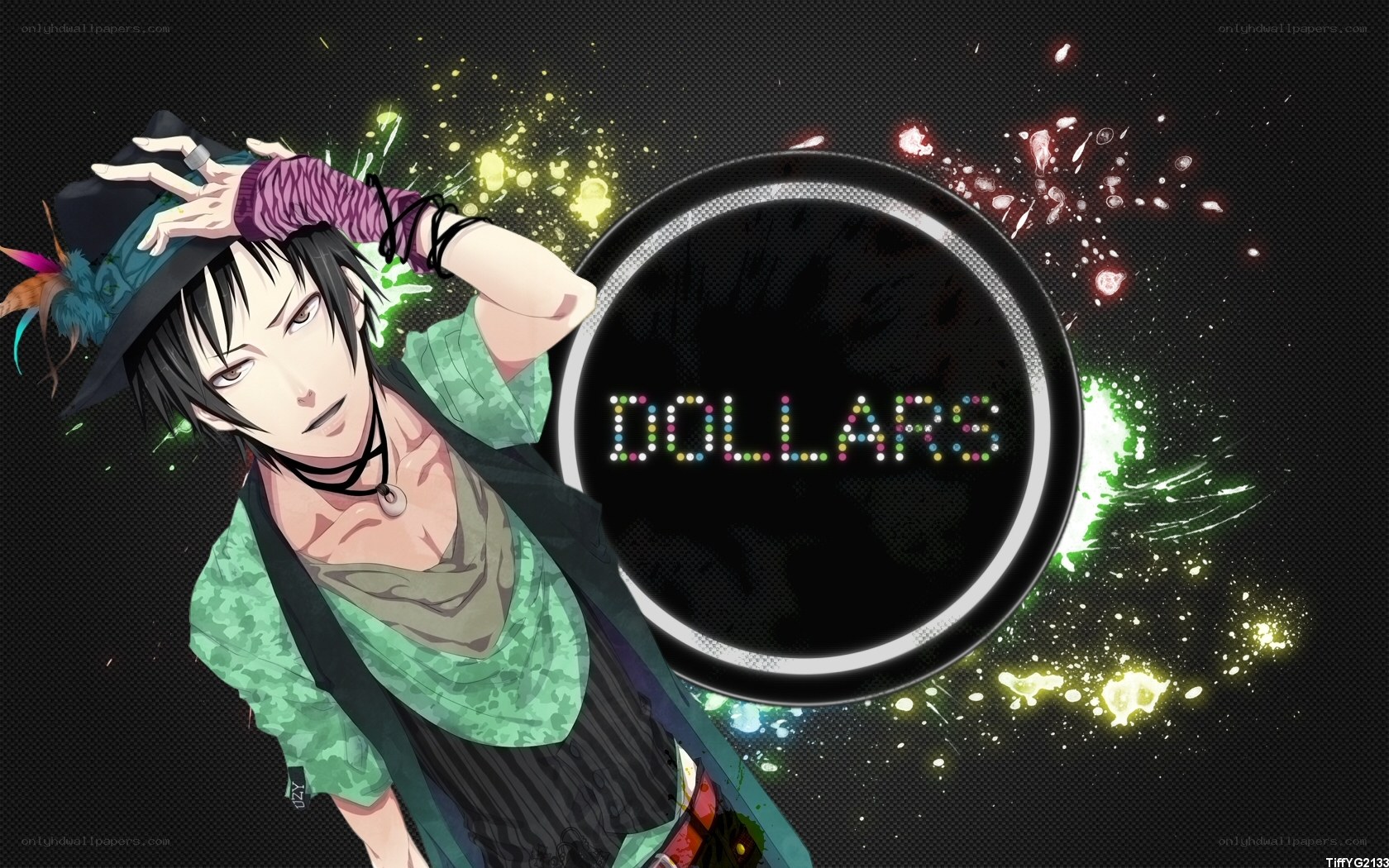 anime character with dollar sign