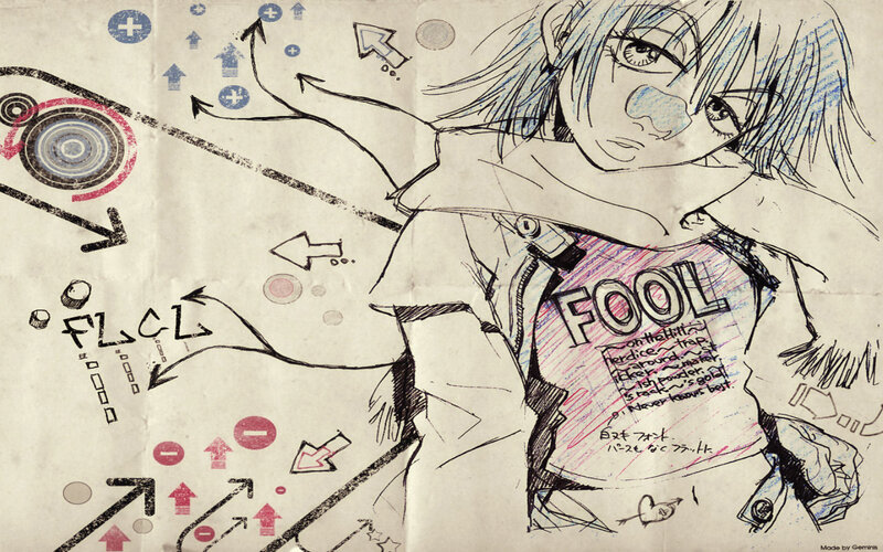 anime character with doodles