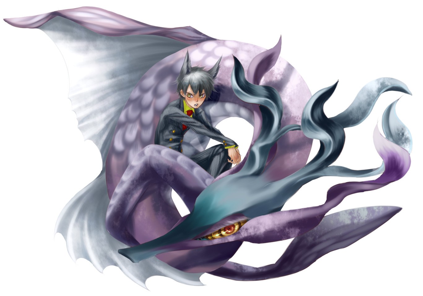 anime character with dragon