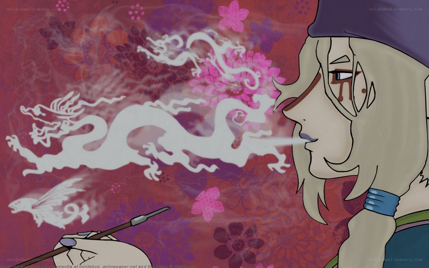 anime character with dragon breath