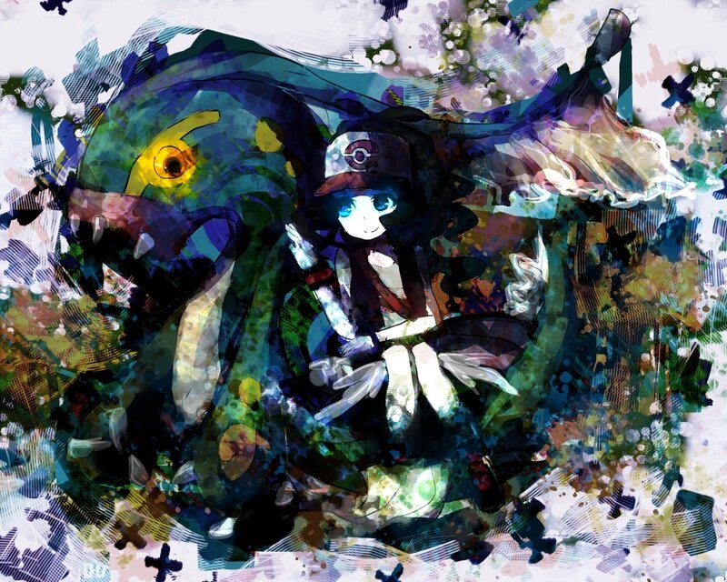 Anime Character with Dragon — Green