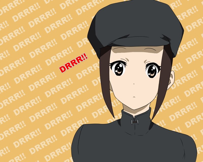 anime character with DRRR!! text