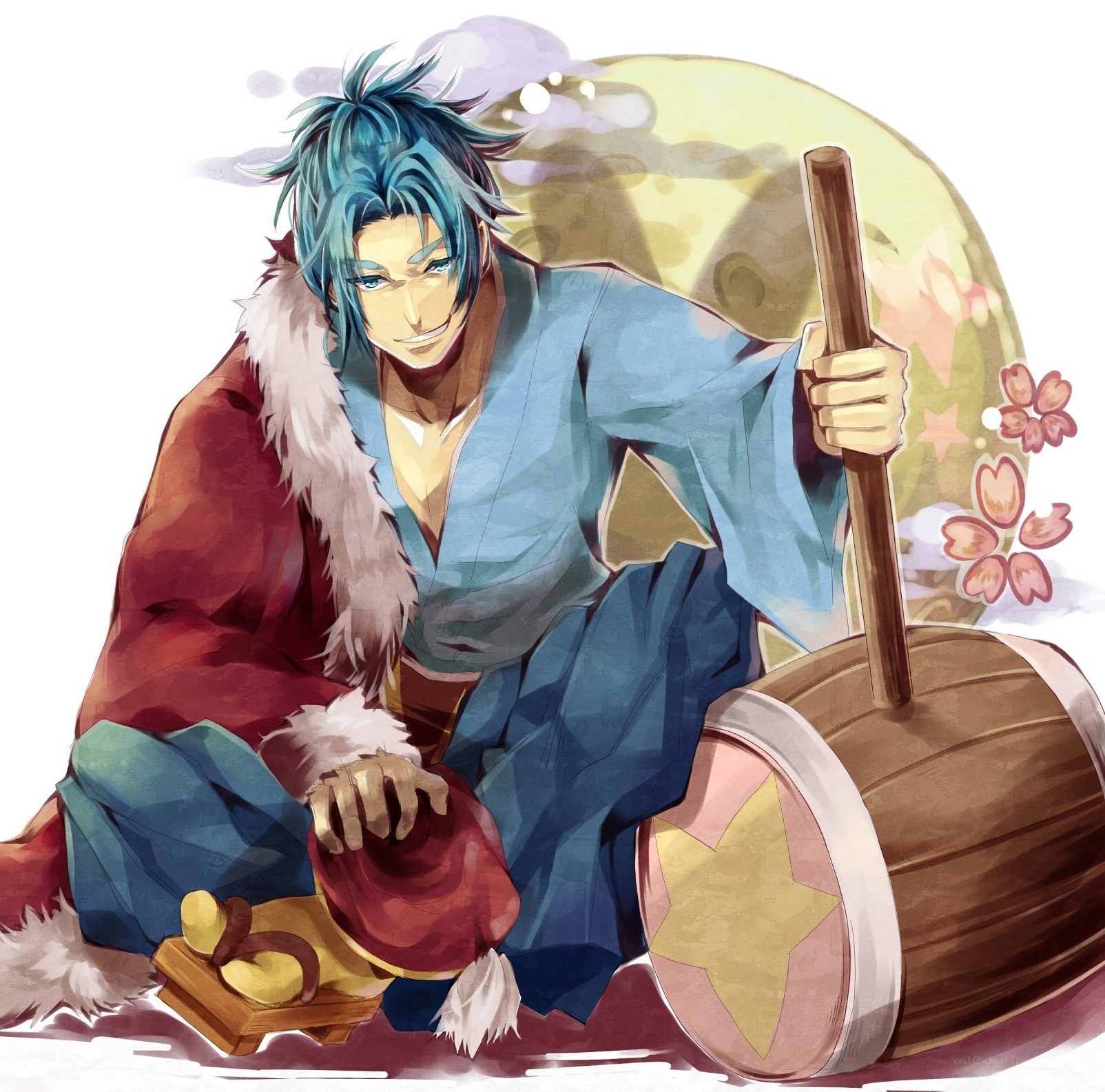 anime character with drum