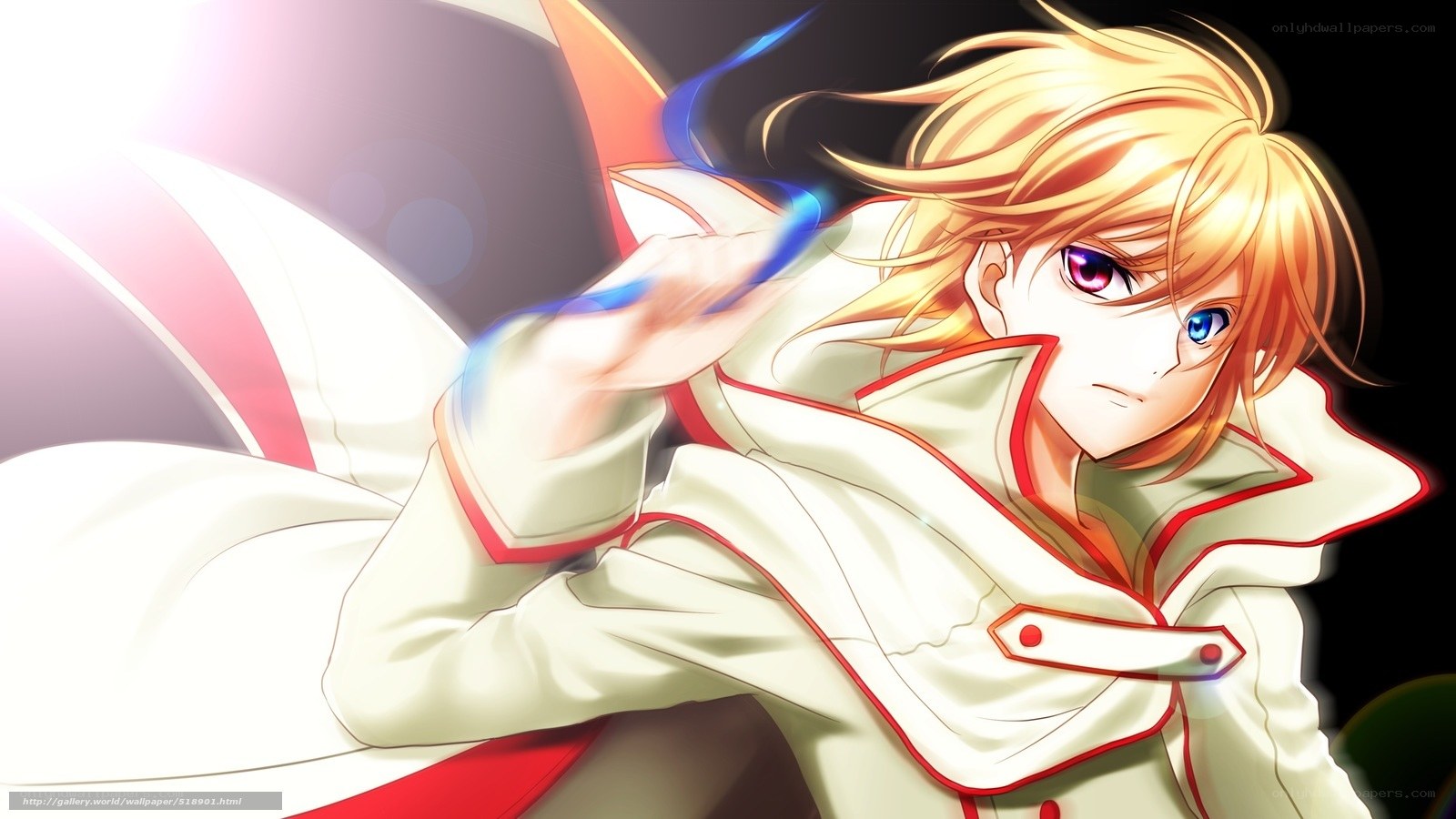 anime character with dual-colored eyes