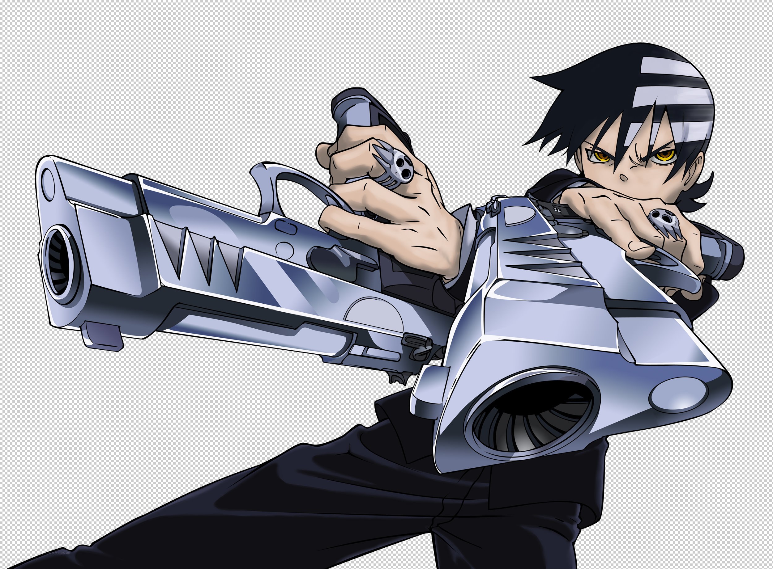 anime character with dual guns