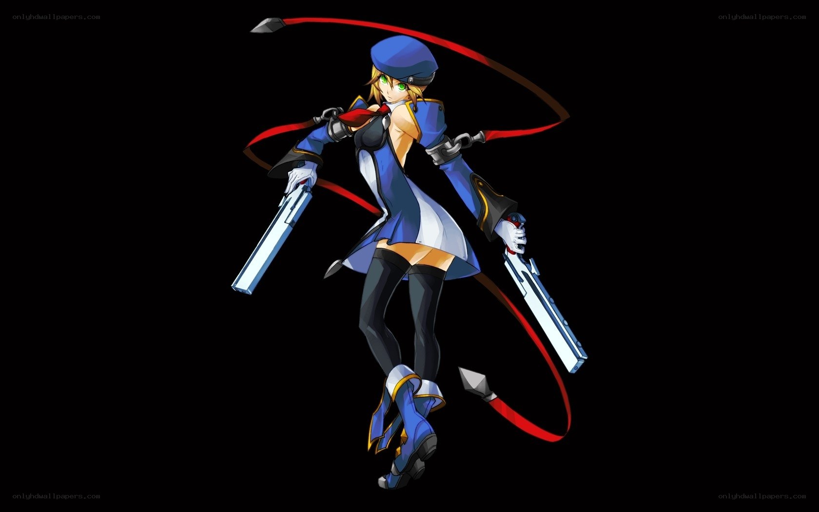 anime character with dual guns